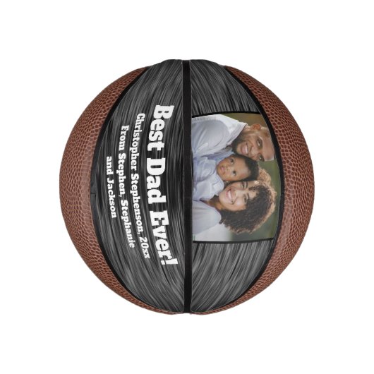 Aangepaste foto van vaders Dag Basketball Ball Basketbal (Verticaal)