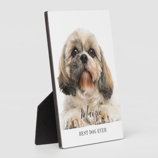 Aangepaste foto van verzendTzu Aangepaste Pet Dog Fotoplaat (Zijkant)