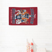 Aangepaste foto van voetballer Retro Bootleg Sport Spandoek (Insitu)