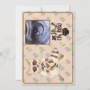 Aangepaste foto van wasbeertjes bruin baby shower  kaart