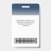 Aangepaste foto van werknemer met verloop badge (Achterkant)