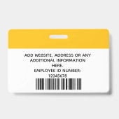 Aangepaste foto van werknemer, naam badge (Achterkant)