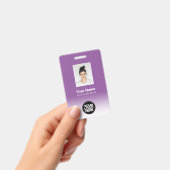 Aangepaste foto van werknemer verloop paars badge (Handheld)