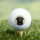 Aangepaste foto van zwarte labrador-hond golfballen (Insitu Shirt)