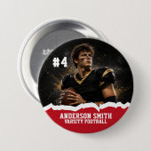 Aangepaste foto Varsity voetbal knopspeld Ronde Button 7,6 Cm (Voorkant /achterkant)