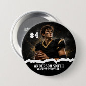 Aangepaste foto Varsity voetbal knopspeld Ronde Button 7,6 Cm (Voorkant /achterkant)