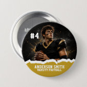 Aangepaste foto Varsity voetbal knopspeld Ronde Button 7,6 Cm (Voorkant /achterkant)