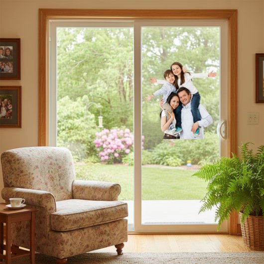 Aangepaste foto-vensterweergave raamsticker