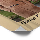 Aangepaste foto vergroting Afdrukken | Gouden gloe Poster (Hoek)