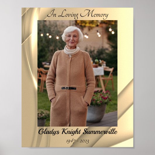 Aangepaste foto vergroting Afdrukken | Gouden gloe Poster (Voorkant)