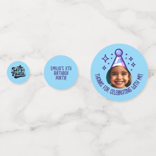 Aangepaste Foto Verjaardag Bedankt Party Pet Favor Confetti (Achterkanten)