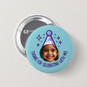 Aangepaste Foto Verjaardag Bedankt Party Pet Favor Ronde Button 5,7 Cm