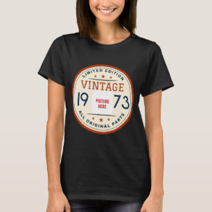 AANGEPASTE FOTO VERJAARDAG JAAR BEPERKTE EDITIE T-SHIRT