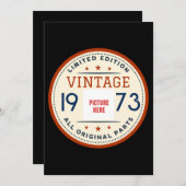 AANGEPASTE FOTO VERJAARDAG JAAR LIMITED EDITION KAART (Voorkant / Achterkant)