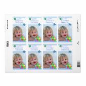 Aangepaste foto Verjaardag Jongen Gift Label (Full Sheet)