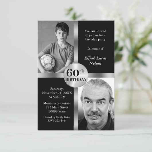 Aangepaste foto verjaardag kaart (Staand voorkant)