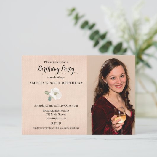 Aangepaste foto verjaardag kaart (Staand voorkant)