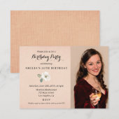 Aangepaste foto verjaardag kaart (Voorkant / Achterkant)