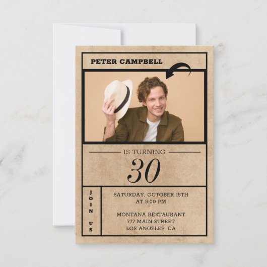 Aangepaste foto verjaardag kaart (Voorkant)