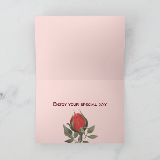 Aangepaste foto verjaardag kaart (Binnen)