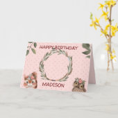 Aangepaste foto verjaardag kaart (Gele Bloem)