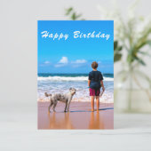 Aangepaste foto Verjaardag Kaart Uw eigen ontwerp (Staand voorkant)