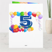 Aangepaste foto Verjaardag Kaart voor 5 jaar oude (Achterkant)