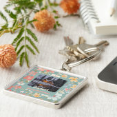 Aangepaste foto Verjaardag Kerstcadeaus voor docht Sleutelhanger (Zijkant)