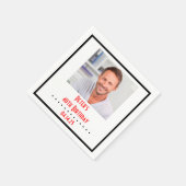 Aangepaste foto Verjaardag Papier servet (Hoek)