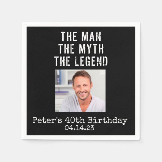 Aangepaste foto Verjaardag Papier servet (Voorkant)