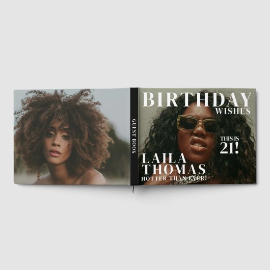 Aangepaste Foto Verjaardag Party Magazine Hoesje Gastenboek (Volledig)