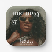 Aangepaste Foto Verjaardag Party Magazine Hoesje Papieren Bordje (Voorkant)