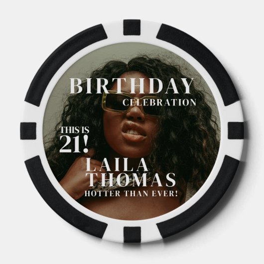 Aangepaste Foto Verjaardag Party Magazine Hoesje Poker Chips (Voorkant)