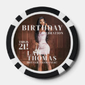 Aangepaste Foto Verjaardag Party Magazine Hoesje Poker Chips (Achterkant)