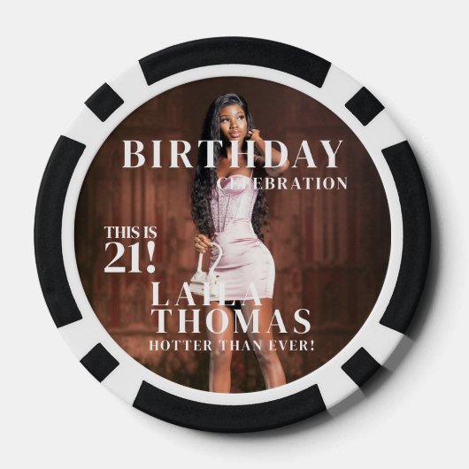 Aangepaste Foto Verjaardag Party Magazine Hoesje Poker Chips (Achterkant)