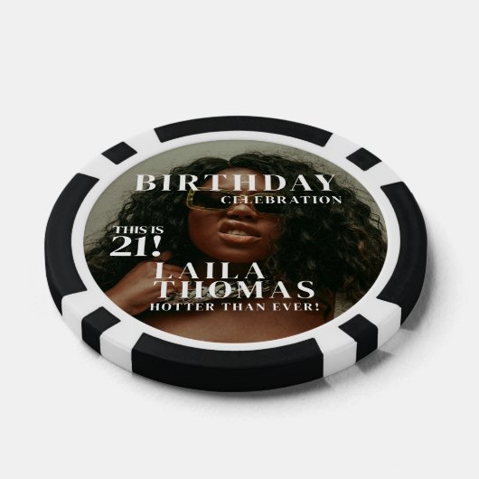 Aangepaste Foto Verjaardag Party Magazine Hoesje Poker Chips (Enkel)