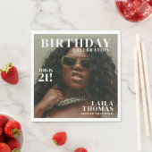 Aangepaste Foto Verjaardag Party Magazine Hoesje Servet (Insitu)