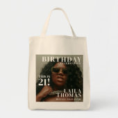 Aangepaste Foto Verjaardag Party Magazine Hoesje Tote Bag (Voorkant)