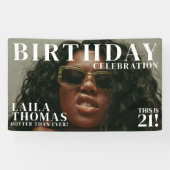 Aangepaste Foto Verjaardag Party Magazine Hoesje W Spandoek (Horizontaal)