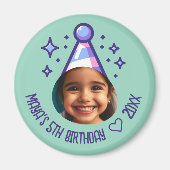 Aangepaste Foto Verjaardag Party Pet Keepsake Magneet (Voorkant)