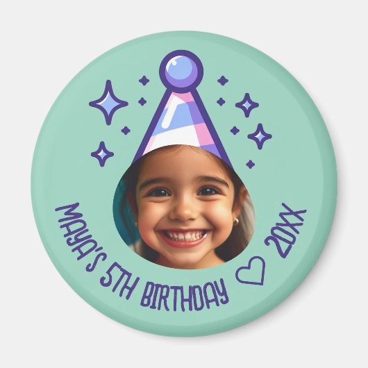 Aangepaste Foto Verjaardag Party Pet Keepsake Magneet (Voorkant)