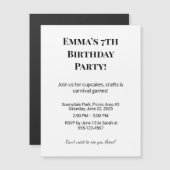 Aangepaste foto verjaardagsfeest Save the Date mag Magnetische Uitnodiging (Voorkant / Achterkant)