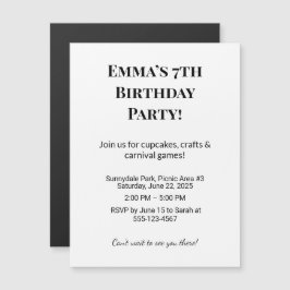 Aangepaste foto verjaardagsfeest Save the Date mag Magnetische Uitnodiging