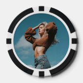 Aangepaste Foto Verjaardagsfeest Selfie Afbeelding Poker Chips (Voorkant)