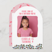 Aangepaste foto Verjaardagsfeest Sprinkles Kinder  Kaart (Voorkant / Achterkant)