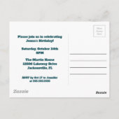 Aangepaste foto verjaardagsfeest uitnodiging Retro (Achterkant)