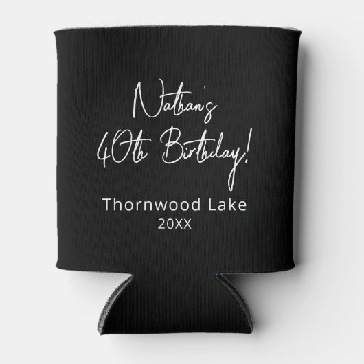 Aangepaste foto Verjaardagsfeest Voorkeur Geperson Blikjeskoeler (Voorkant)