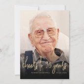 Aangepaste foto verjaardagsfeestje 90 jaar kaart (Voorkant)