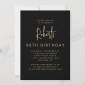 Aangepaste foto verjaardagsfeestje 90 jaar kaart (Achterkant)