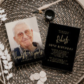 Aangepaste foto verjaardagsfeestje 90 jaar kaart